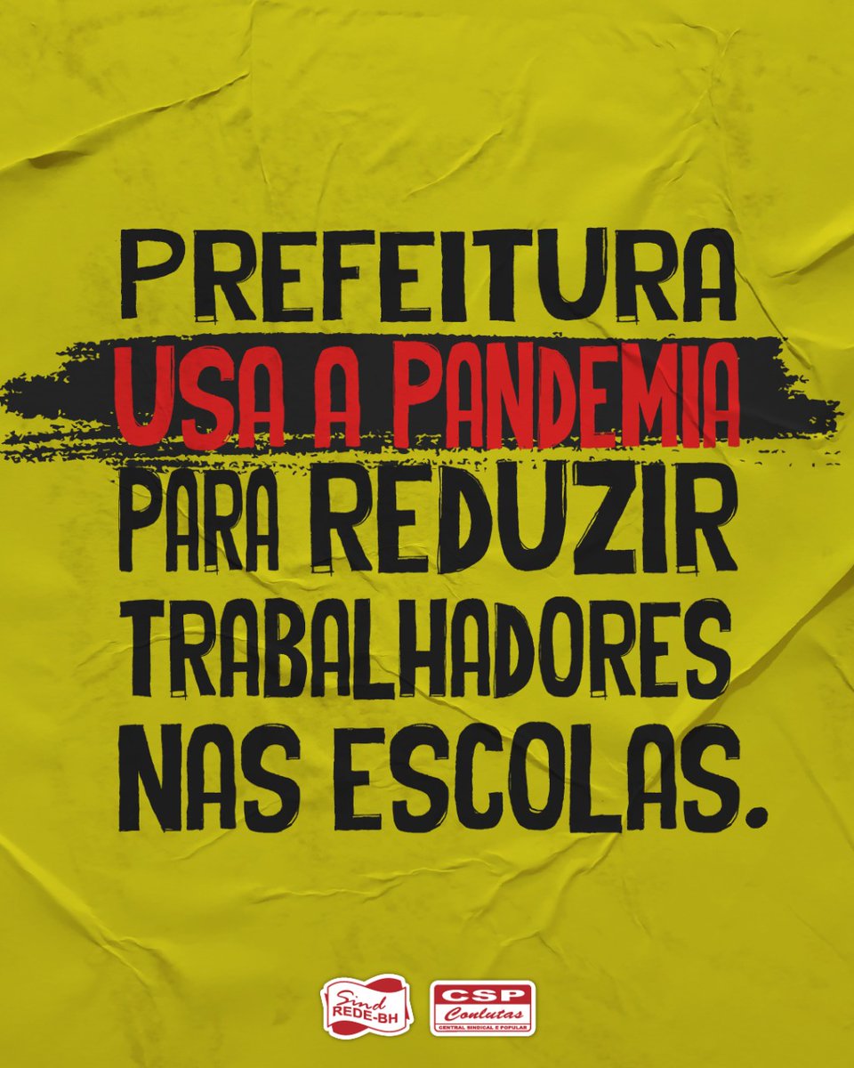 evangelyevan's tweet photo. *100% de alunos liberados, mas sem todos os trabalhadores em educação nas escolas* . Não podemos aceitar essa situação! É necessária a volta imediata do quadro total de trabalhadores às escolas!

*Diretoria Colegiada do Sind-REDE/BH https://t.co/kN5kd56KkP