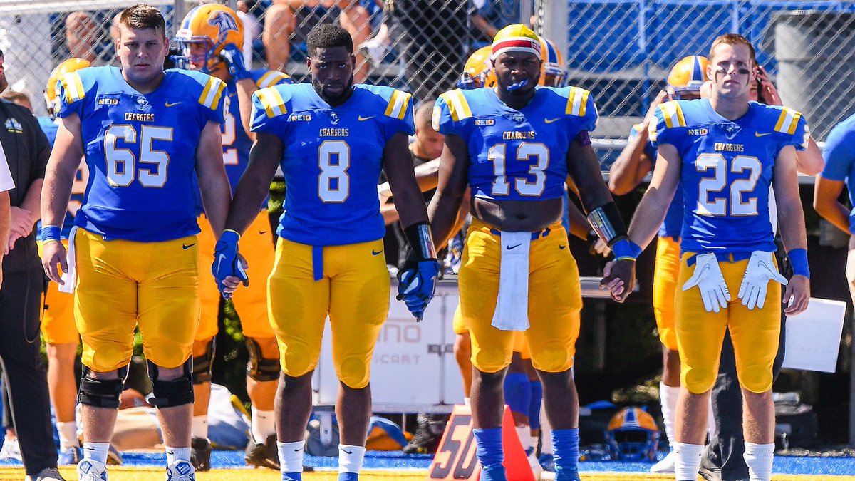 UNewHavenFB's tweet photo. The Bond Between Brothers: Emotions Running High as Charger Get Set to Send Off 22 Graduating Players

Another great feature from @Jim_Fuller1 

🔗 https://t.co/wf6fmfbmFD https://t.co/zN3LEgELFc