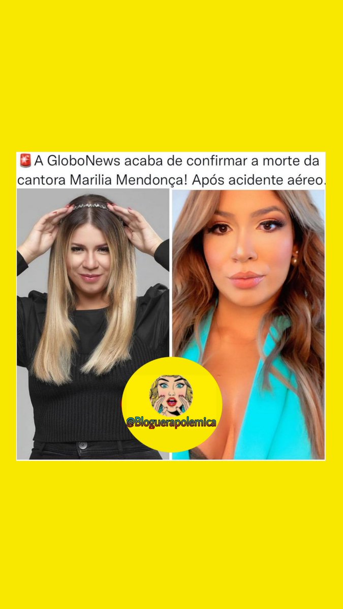 Bloguerapolemic's tweet photo. Infelizmente a Cantora Marília Mendonça faleceu! https://t.co/N2R5WmwBGK