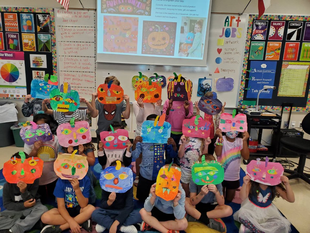 OAP_ART's tweet photo. 1st grade pumpkin collages inspired by contemporary artist Shannon Snow! @oapetersonNISD #oapbettertogether @ptapeterson @nisdfinearts https://t.co/AF1vIMKt9z