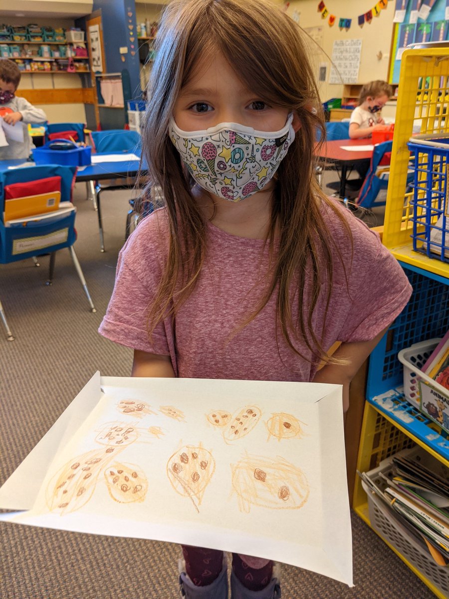Cookies for the teacher! Don't worry, I shared with the whole class. This cutie designed her cookie tray herself &amp; then asked all her classmates if they would like a cookie during free choice time!  I even got pancakes with syrup after! Bon appetit! #imaginativeplay #fullermeadow