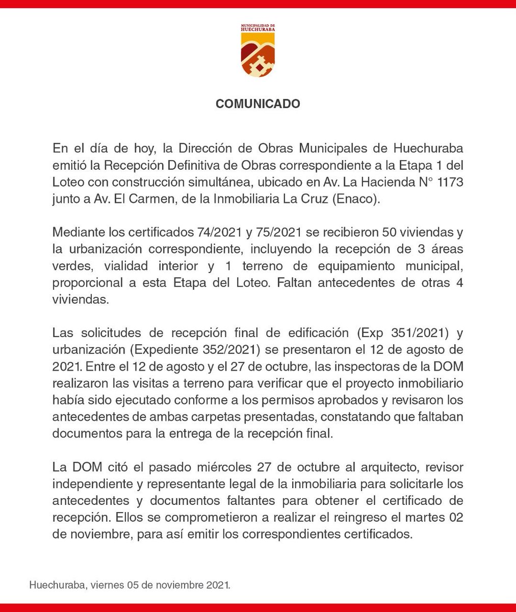 mun_huechuraba's tweet photo. 📌 Atención vecinas y vecinos a la siguiente información: https://t.co/0k2OdecKK3