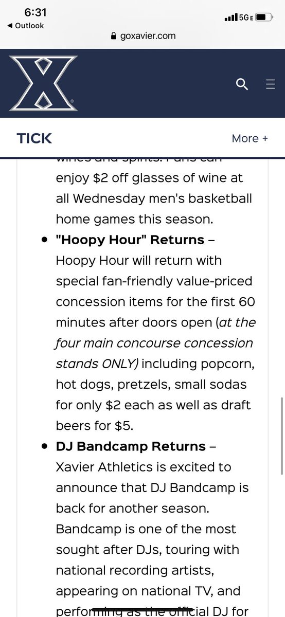 jenniferc915's tweet photo. @XUAthletics What happened to Hoopy Hour? There was nothing under $3. https://t.co/wMyQ3kMwp0