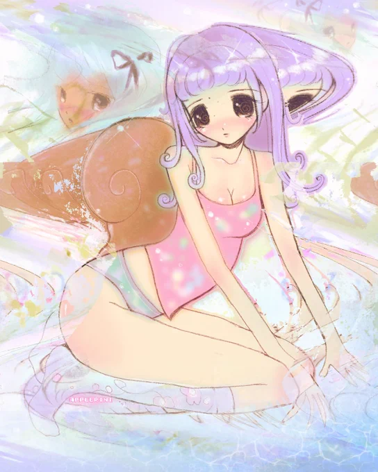hands dip into the pond and touch a distant memory 