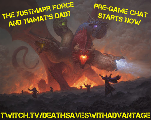 SavesWithAdv's tweet photo. The Dragonborn, known as Bas, suddenly showed up with Carl. He claims to be here to help but asks the party to stop his Daughter... Tiamat? Tune in NOW to find out what in the world is happening on The Sword Coast!
#DnD #LiveStream #EpicLevel https://t.co/Mu6QHOaTTm