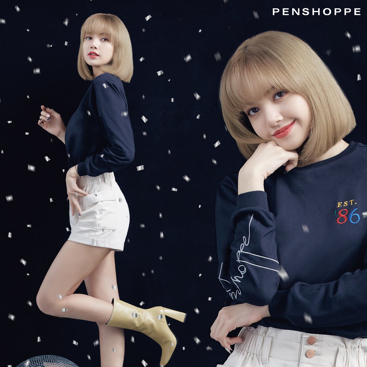 PENSHOPPE's tweet photo. A PENSHOPPE present that keeps on giving #LISA in this holiday-ready look! 💖

Cop this #PENSHOPPEpresents LISA look: https://t.co/GMaaKTIN72

Also available in Shopee, Lazada, Zalora, and select PENSHOPPE stores nationwide. https://t.co/wa0QLf660k