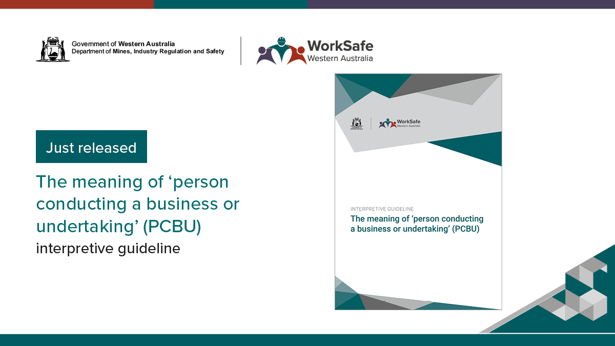 WorkSafeWA's tweet photo. Unsure if you are a ‘person conducting a business or undertaking’ (PCBU) under the new #WA #WHS laws? @WorkSafeWA and the WorkSafe Commissioner have released an interpretive guideline that breaks down the #PCBU definition. 

Access it now 👉 https://t.co/Vm0RiFzHVa https://t.co/jx5PhC491k