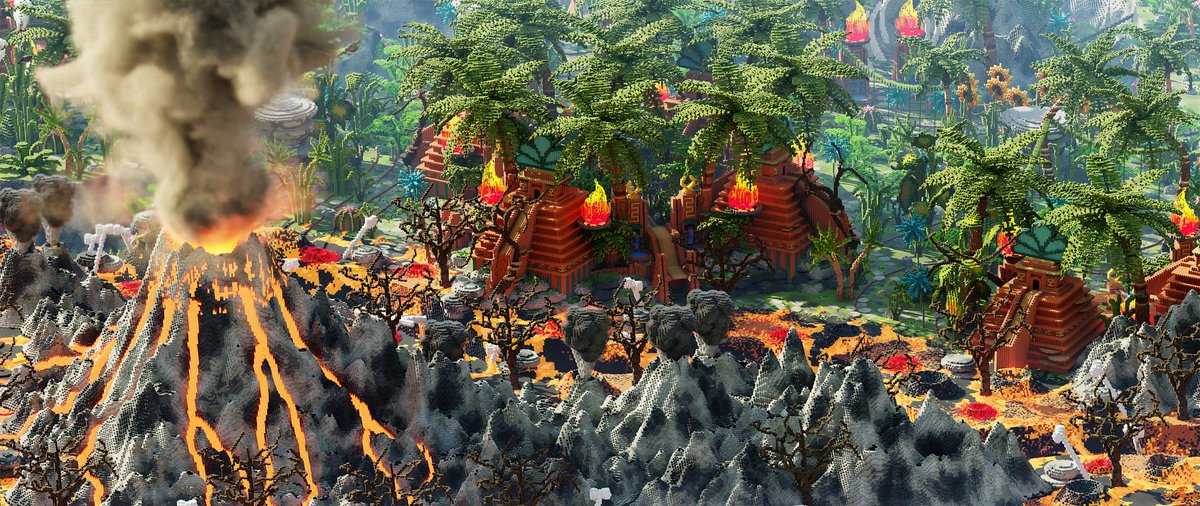 foganbuilder's tweet image. 🌴 Built a Faction Spawn in the Maya style. In this style, I built for the first time, but it turned out well. Thank you all for the criticism you gave about this spawn.

Render by @iAleM_ 
Built on @BuildersRefuge 
@MineHubBT