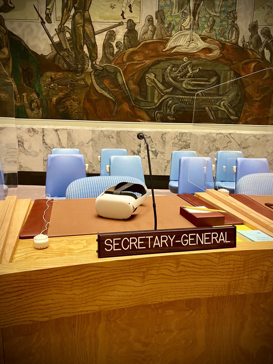 🇺🇳✨WHAT IF: #UN Security Council members could see conflict realities with their own eyes and virtually travel to the world’s hot spots at light speed… #FuturingPeace ⁦<a href="/UNDPPA/">UN Political and Peacebuilding Affairs</a>⁩ 👉Check out more about ⁦<a href="/UN/">United Nations</a>⁩ #innovation work: futuringpeace.org #FuturingPeace 🕊