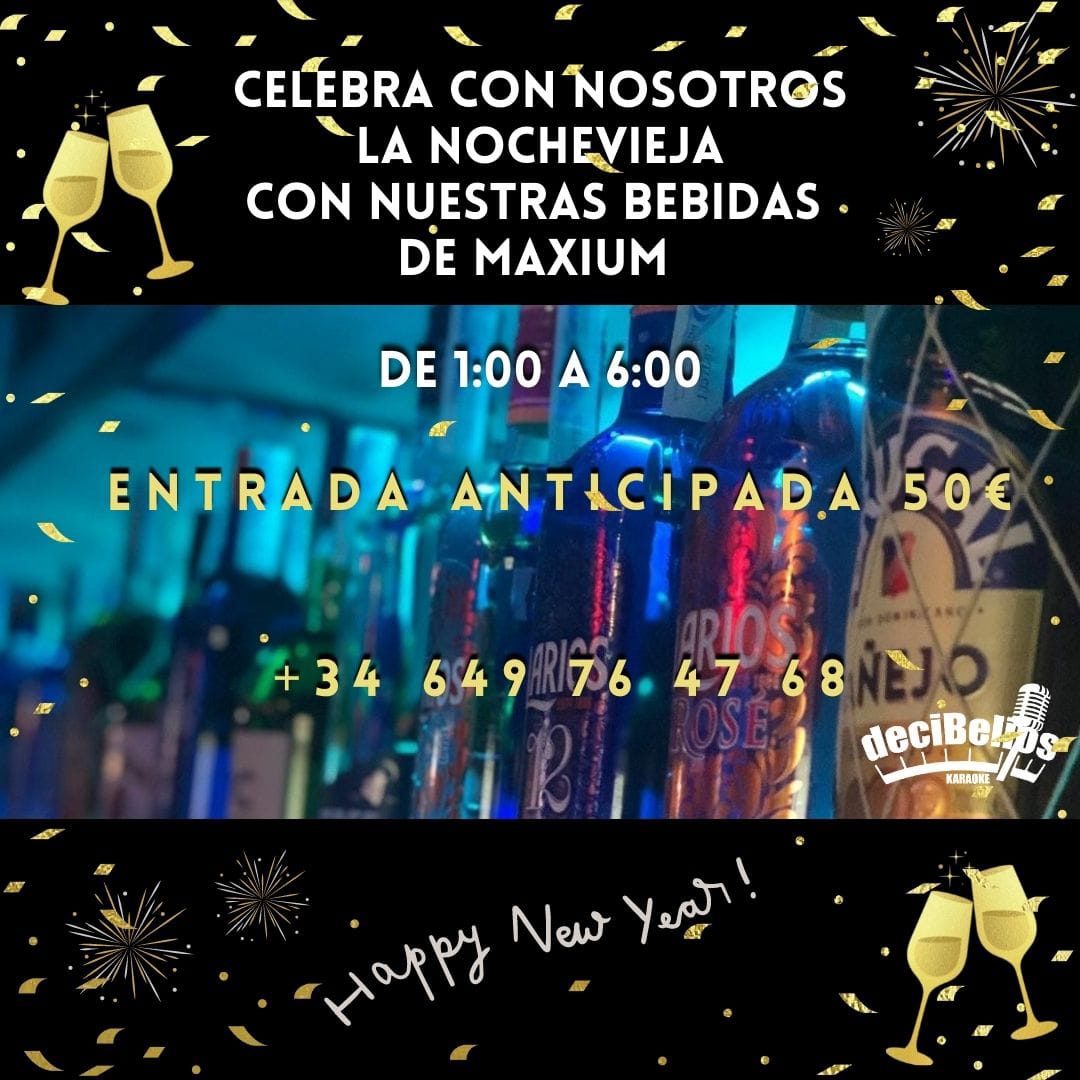 KDecibelios's tweet photo. nochevieja en sala decibelios barra libre con entrada anticipada(antes de el 15 diciembre)50€ primeras marcas nuestra sala se trasformara en una discoteca para bailar una noche tan especial https://t.co/Cq2awJqaTg