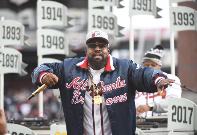 Big Boi Throws First Pitch During Atlanta Braves OutKast Night