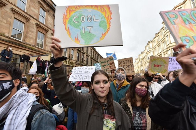 DanChurchAid's tweet photo. DAY 6 #COP26
Pictures from today's #FridayForFuture demonstration in Glasgow at @COP26
@ACTAlliance participated along with @GretaThunberg and thousands of others calling for #climatejustice and #maxaction now! https://t.co/DTRimJTEvD