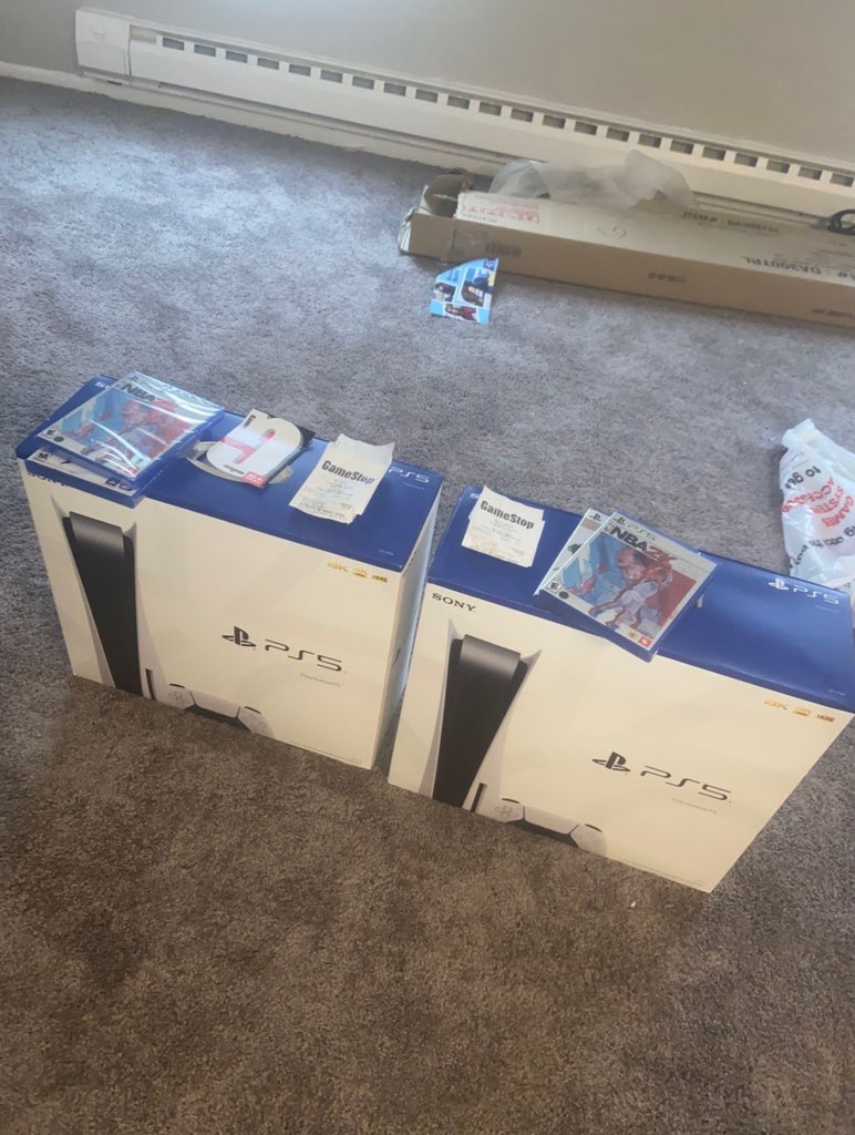 Dirt_T_D's tweet photo. @PS5StockUpdates If Anyone still need a ps5 I have 2 brand new disk edition each comes with 2k, ghost of Tsushima,50 GS Card the price is 850 for each only message me if you seriously interested https://t.co/6MyohpwRTs