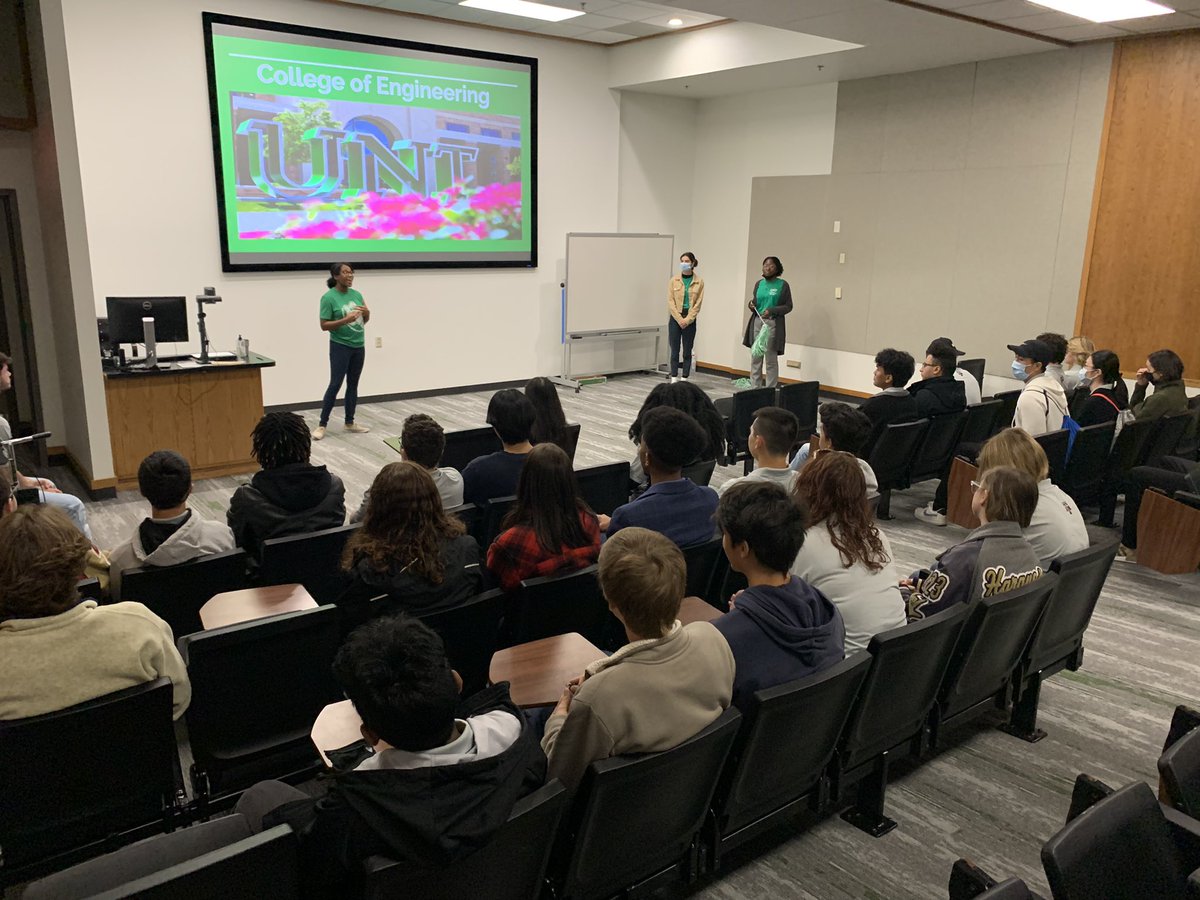KISDWIT's tweet photo. KCAL WIT had a fantastic tour of the @UNTEngineering Discovery Park today! Autonomous Vehicle, Digital Cadaver, Amazing Materials Science and Manufacturing labs, and an Awesome Faculty made this an exciting and eye opening look at what’s next for soon to be KISD grads! #KISDCTE https://t.co/N2PbNzkCVS