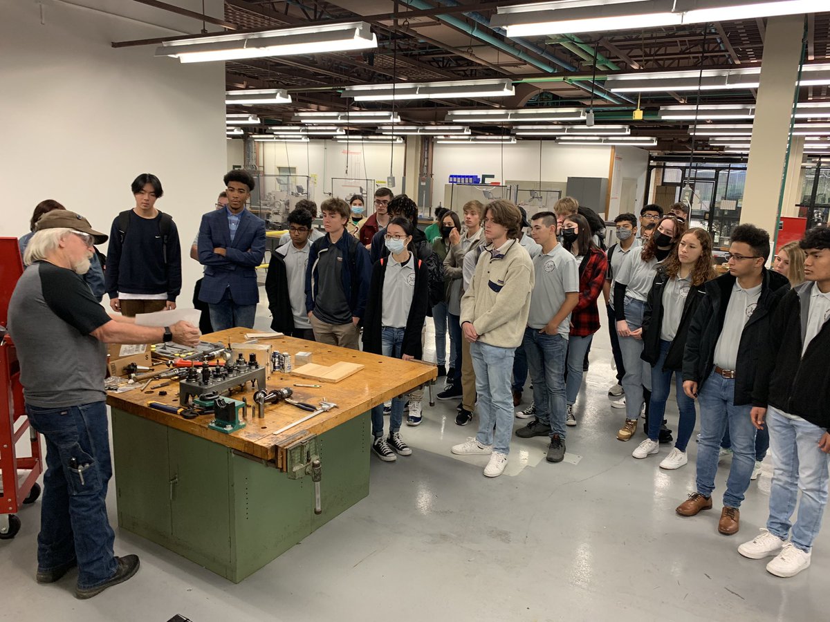 KISDWIT's tweet photo. KCAL WIT had a fantastic tour of the @UNTEngineering Discovery Park today! Autonomous Vehicle, Digital Cadaver, Amazing Materials Science and Manufacturing labs, and an Awesome Faculty made this an exciting and eye opening look at what’s next for soon to be KISD grads! #KISDCTE https://t.co/N2PbNzkCVS
