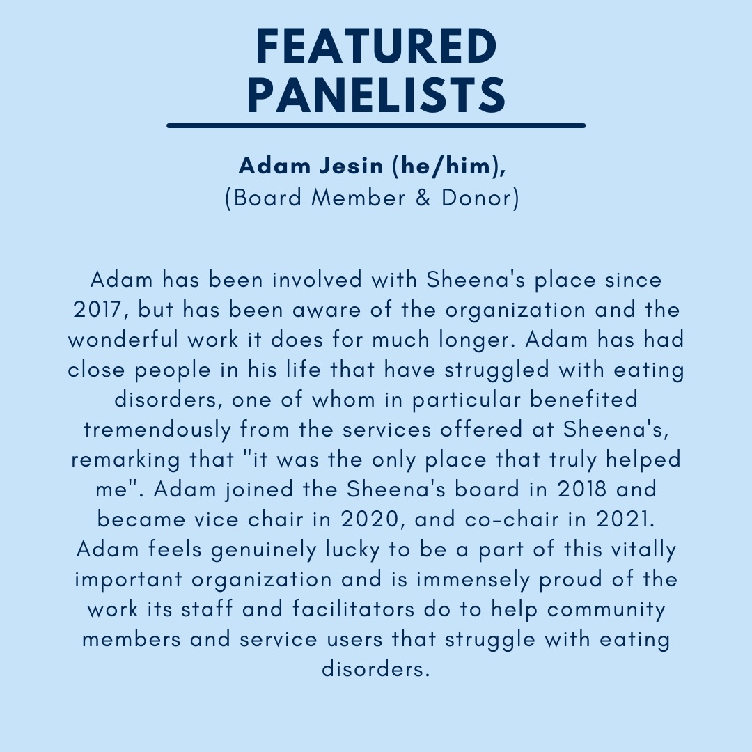 sheenasplace's tweet photo. Next up: Jeffrey Sotto, Ary Maharaj, Zac Grant, and Adam Jesin #ShoutOutForSheenasPlace #EatingDisorders #MentalHealth https://t.co/08qAvPBK0n