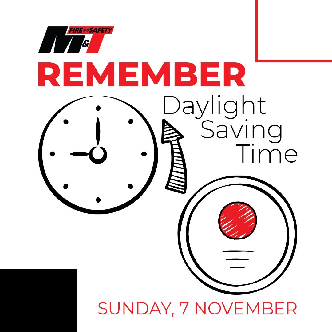 MTFireSafety's tweet photo. When it’s time to change the clocks, it’s time to check your smoke and carbon monoxide detectors! Be sure to replace the batteries in your alarms, review your fire escape plan and ensure your family is aware of basic #firesafety measures. #FallBack #TimeChange #FireSafetyTips https://t.co/O9kPTpEqAt