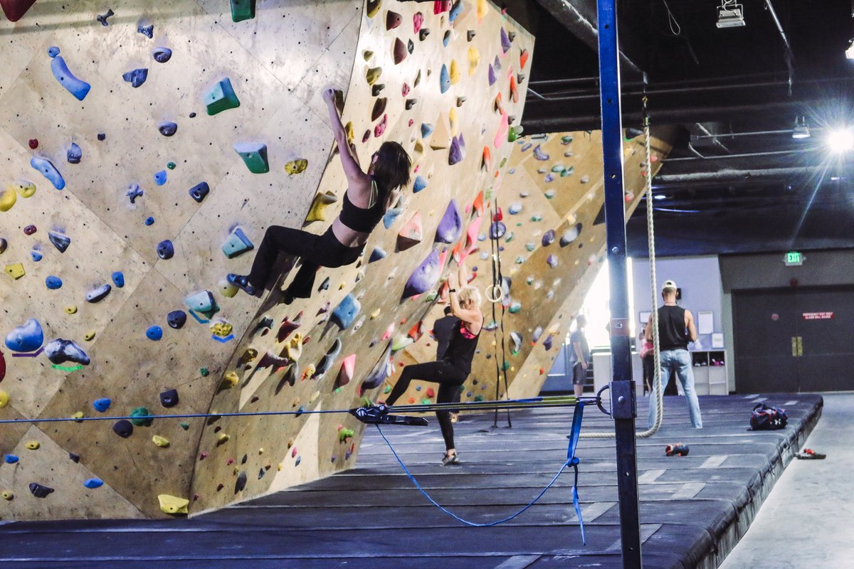 BaseCampReno's tweet photo. The Wave Wall has been reset today! Come down and try out the new climbs this weekend! 🙌 #BaseCampReno #RenoTahoe https://t.co/3y8bKktdmi