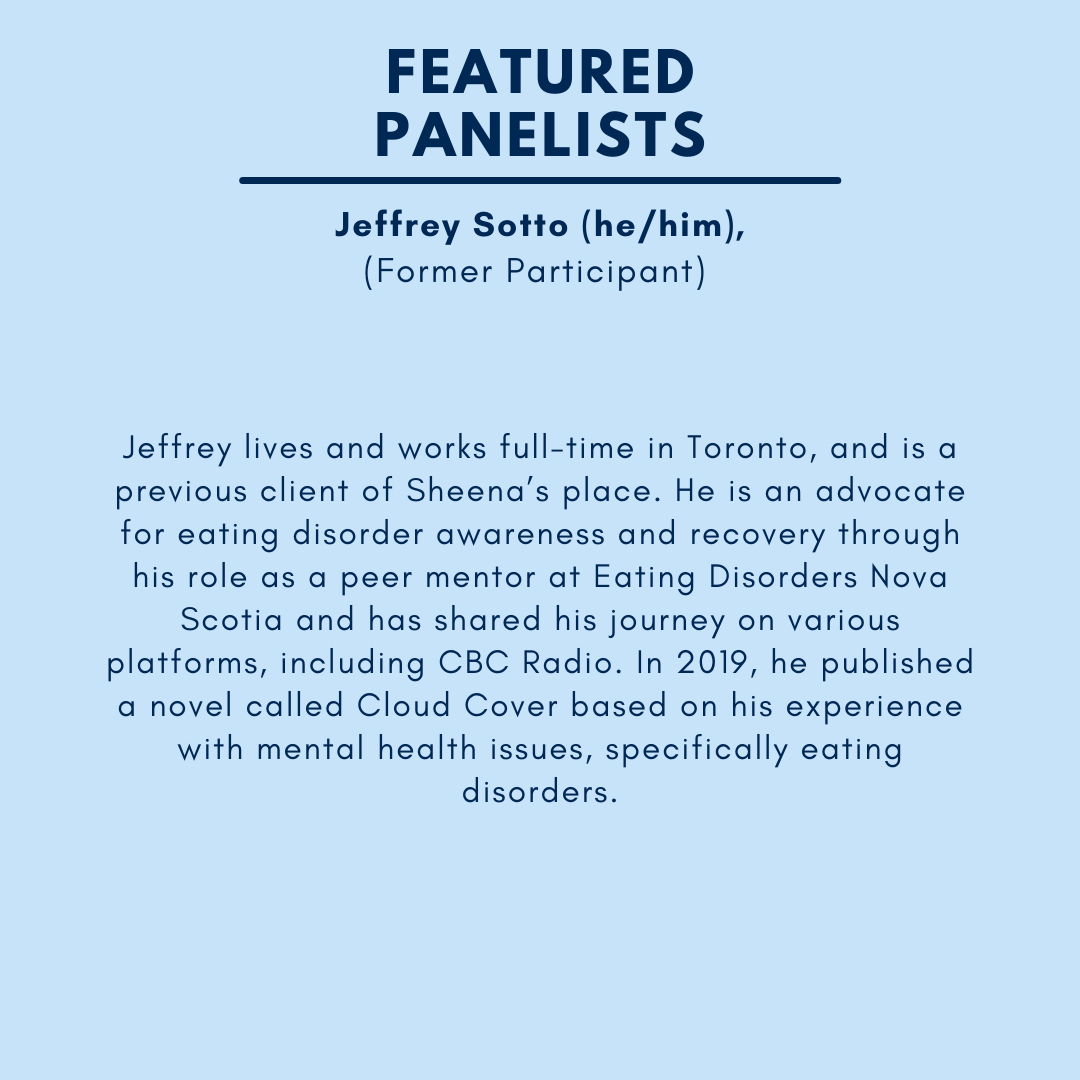 sheenasplace's tweet photo. Next up: Jeffrey Sotto, Ary Maharaj, Zac Grant, and Adam Jesin #ShoutOutForSheenasPlace #EatingDisorders #MentalHealth https://t.co/08qAvPBK0n