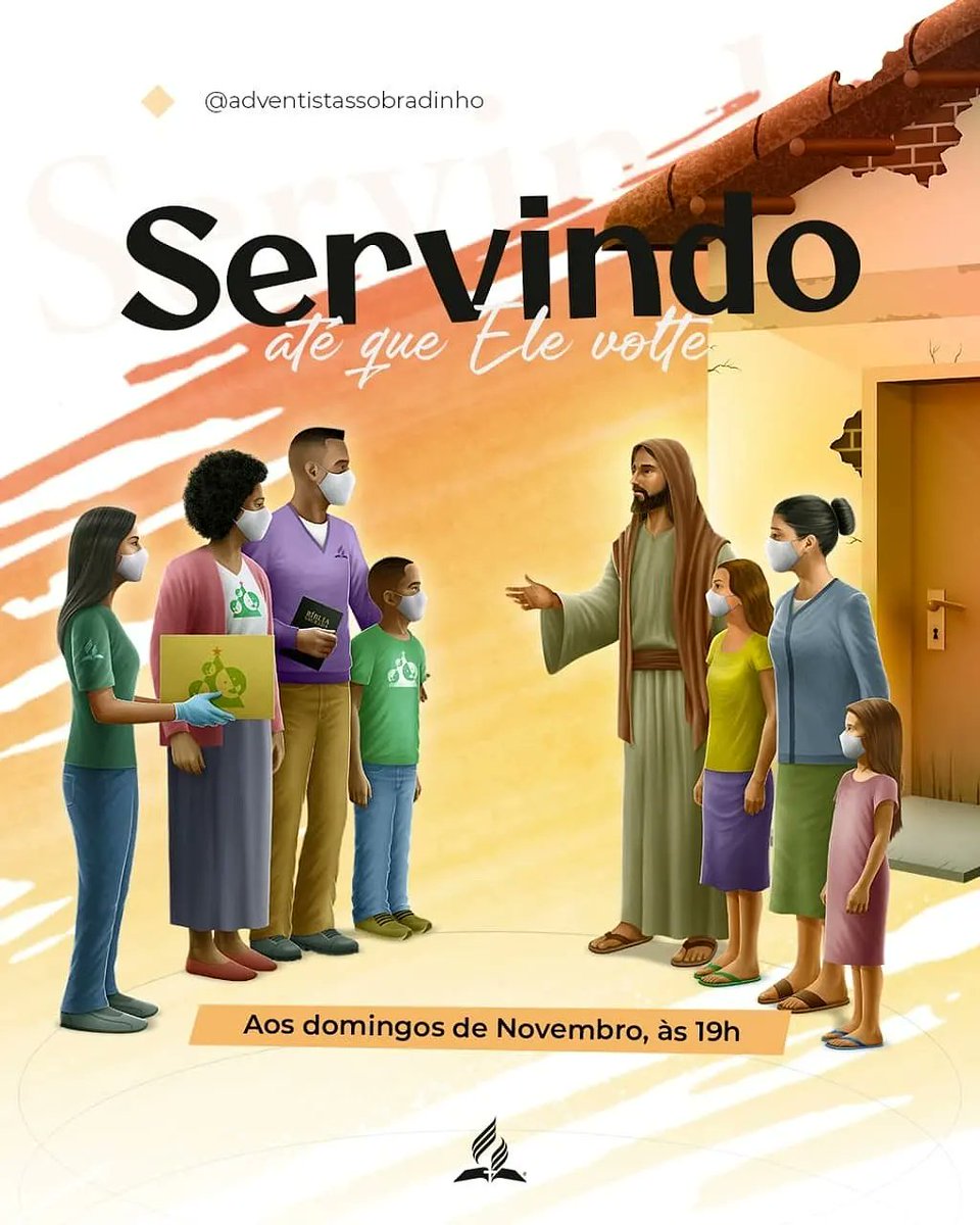 iasdsobradinho's tweet photo. 💡 Cristo nos ensinou que a essência do cristianismo é servir. Por isso é um privilégio poder abençoar os outros e demonstrar o amor de forma prática.

*Servindo até que Ele volte* é a nossa série bíblica para o mês de novembro.

✅ Aos domingos de novembro, às 19h. https://t.co/JbNi4m6wXI