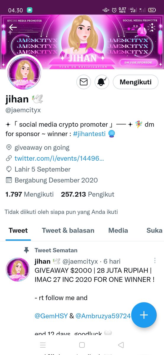 NorthFastTrafic's tweet photo. @jaemcityx @GemHSY @Ambruzya59724 Done,
Semoga saya menang, untuk menggenapi modal kawin saya. Amiin🙏
#Doakan saya kawan" https://t.co/1AhptSzLnO