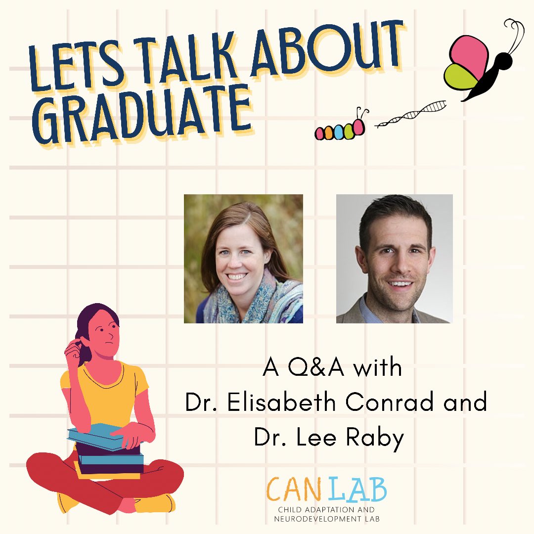 utahcanlab's tweet photo. Our lab recently had a Q&amp;A with Dr. Elisabeth Conradt and Dr. Lee Raby where students asked questions about all things graduate school. 
Watch here: https://t.co/RCxoZiyvVK

Do you have any questions you’d like answered? 🧐✏️ Let us know! 

@lizconradt @crowell_sheila https://t.co/xycmGd1oHc