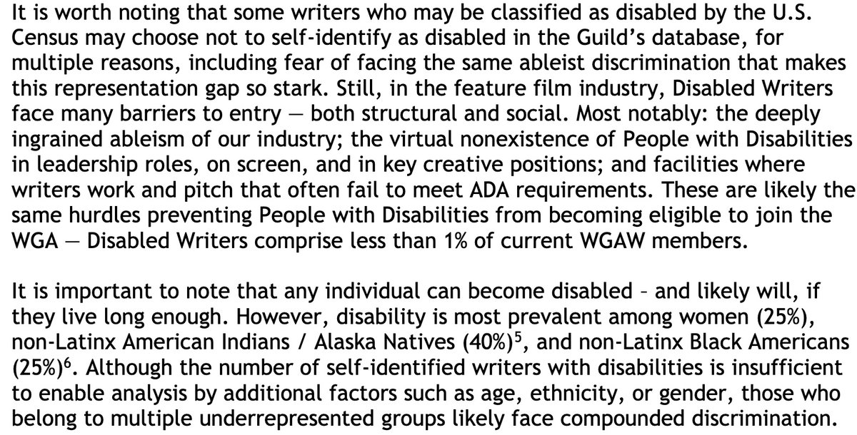 DavidRadcliff's tweet image. Thank you to @slack2thefuture , @katiemathewson , &amp;amp; others at IEG for including this info/commentary on the state of employment of disabled @WGAWest writers. The numbers are pretty dismal, but it's no small thing that, in the past couple of years, we've made it into the report.