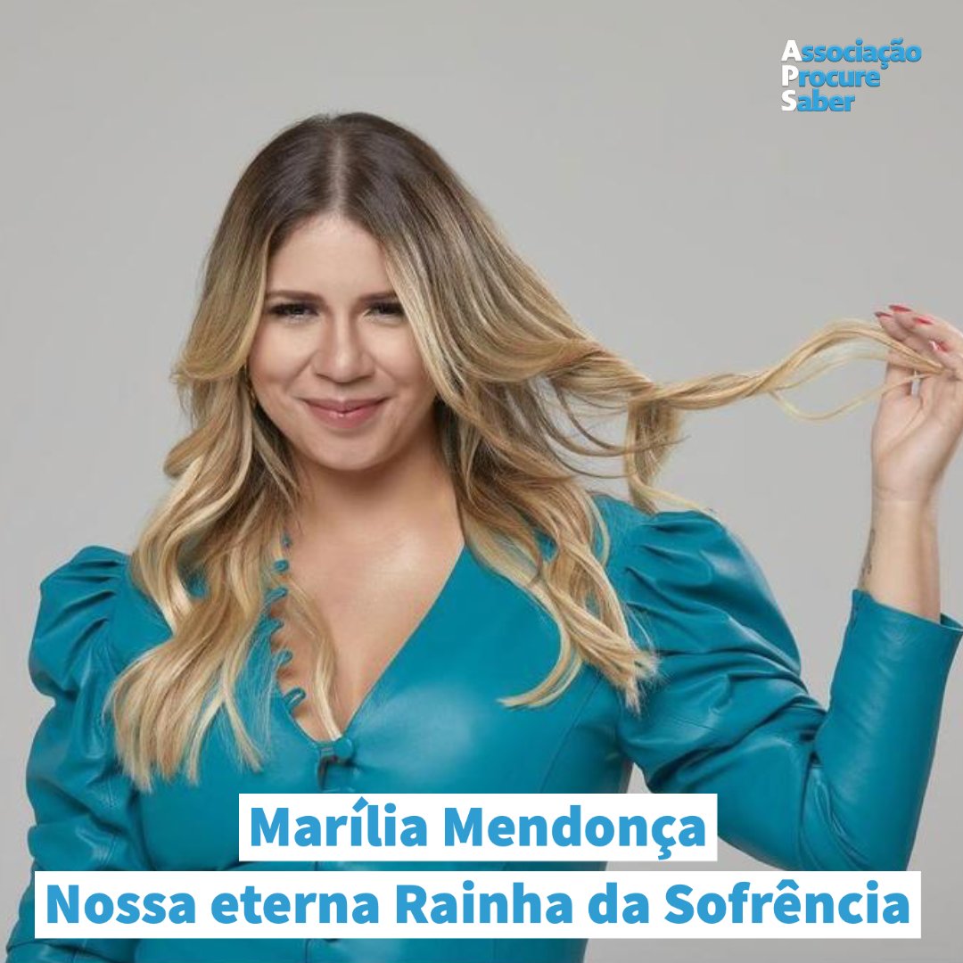 PROCURE_SABER's tweet photo. Nós da APS nos solidarizamos e unimos aos milhares de fãs de @MariliaMReal nesse momento de dor pela sua partida!
Marília Mendonça, para sempre será uma das maiores vozes da música brasileira. 
Nossos sentimentos a todos os familiares e amigos!!
#MaríliaMendonça https://t.co/nIXZ7jd7Bu
