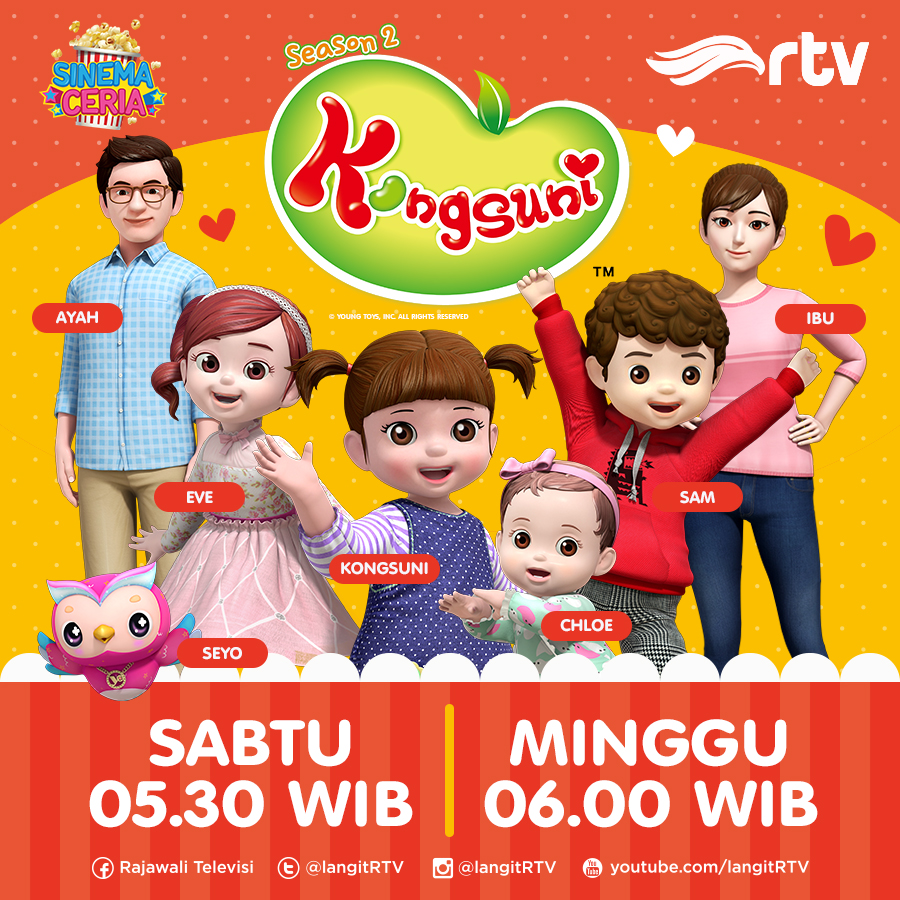 langitRTV's tweet image. Dengan tangan di bawah mantra sihir, Kongsuni dan Sam berjuang untuk melakukan aktivitas kelas dan makan siang.

Jangan lewatkan Sinema Ceria : KONGSUNI pagi ini pkl. 05.30 WIB hanya di RTV Makin Cakep⁣⁣⁣
⁣⁣⁣
#RTVDigital #SinemaCeria #Kongsuni #RTV
