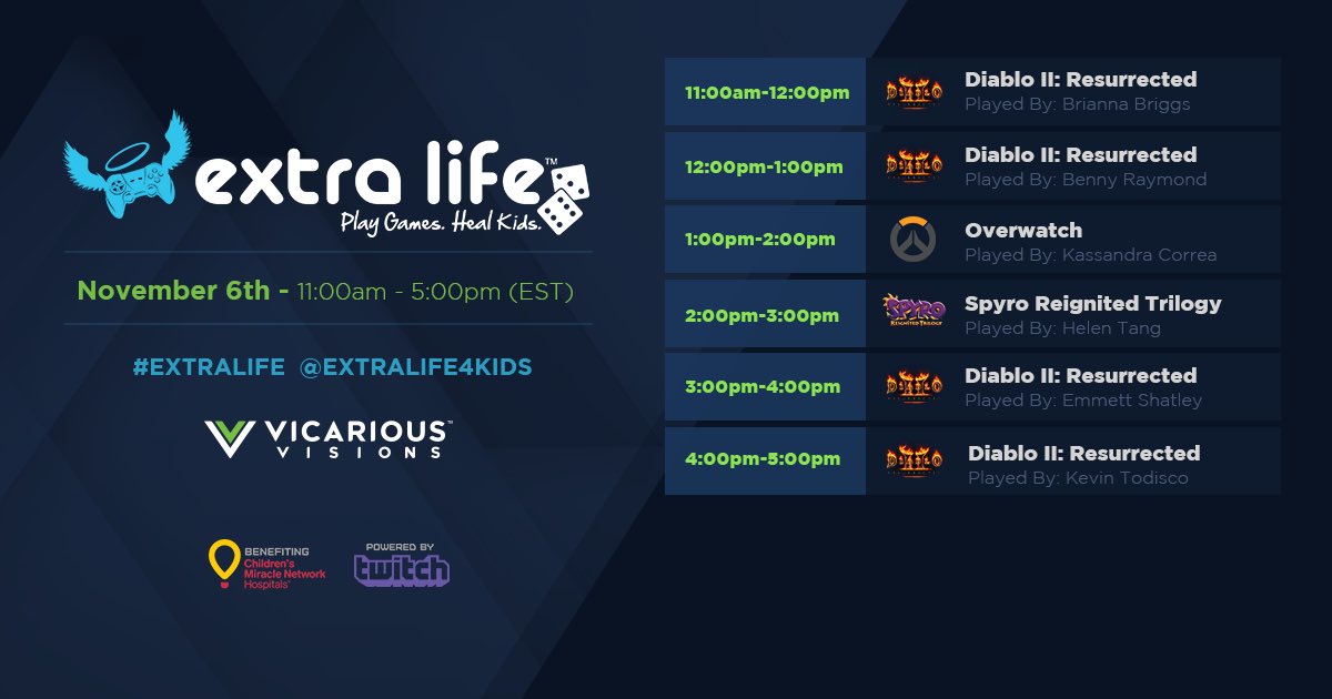 Watch us livestream tomorrow for #extralife