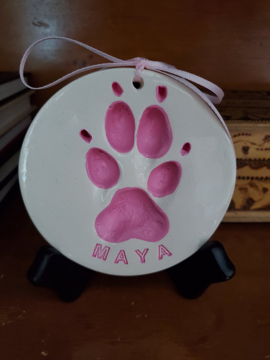 Maya's paw print came in today, she was my best friend for the past 17 years. I really miss her