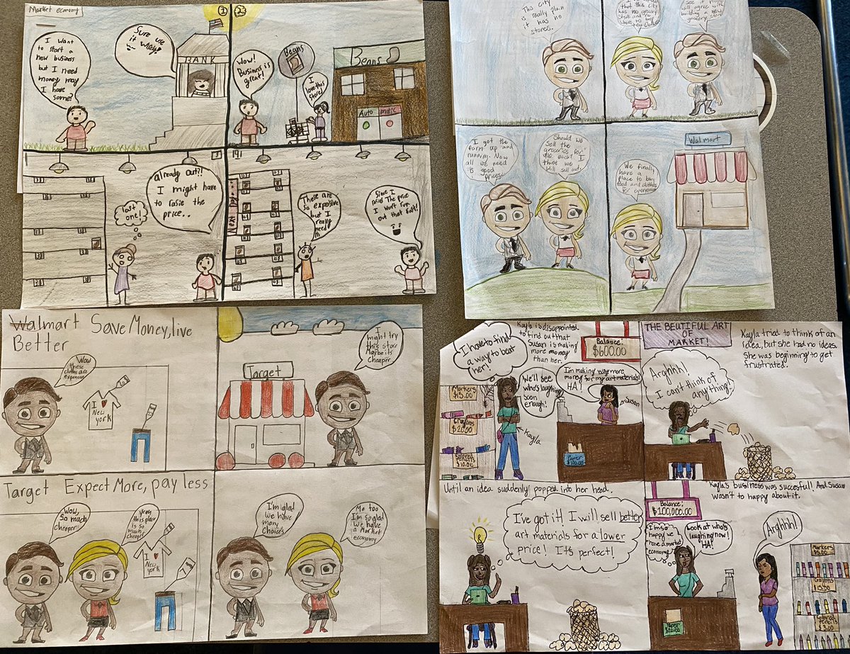 jeneckert11's tweet photo. The work of some industrious students to show what life is like in command or market economic systems #livetheINSPIREDlife #MMSInspires https://t.co/4boAJ7oGkh