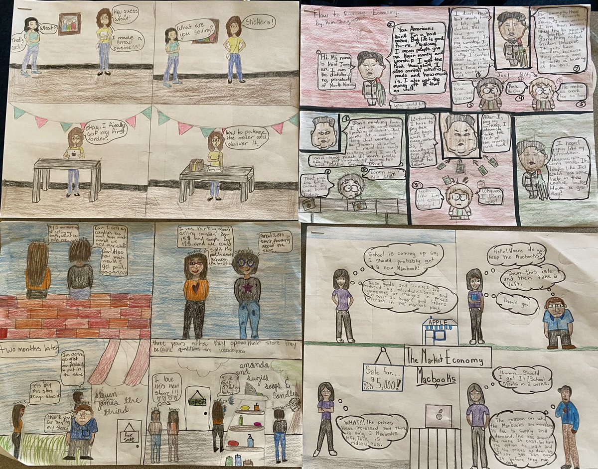jeneckert11's tweet photo. The work of some industrious students to show what life is like in command or market economic systems #livetheINSPIREDlife #MMSInspires https://t.co/4boAJ7oGkh