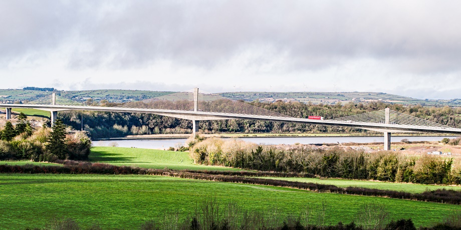IStructE's tweet photo. Winner of the Award for Vehicle Bridges goes to the Rose Fitzgerald Kennedy Bridge over the River Barrow. Congratulations! #StructuralAwards 2021 https://t.co/RKfqfbvRzp