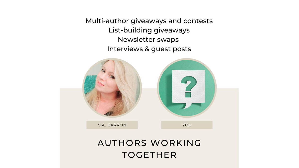 SABarronAuthor's tweet photo. Hey fellow #authors! I want to collaborate with you and support each other. If you are interested in working together, let me know. If you know someone who might be interested, tag them below. Thank you!

#writerscommunity #writerslift #AuthorsOfTwitter https://t.co/pXLt5EoAFb