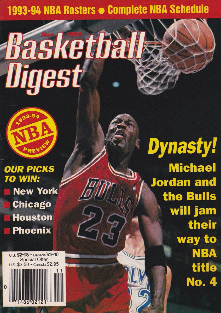 MJ23Covers's tweet photo. Basketball Digest, Volume 21 No. 1 November 1993 #Jumpman #Jumpman23 #JumpmanHistory #MichaelJordan #Jordan #AirJordan #Chicago #Bulls #NBA #NBAHistory #BasketballDigest https://t.co/b4oXC3h9ro