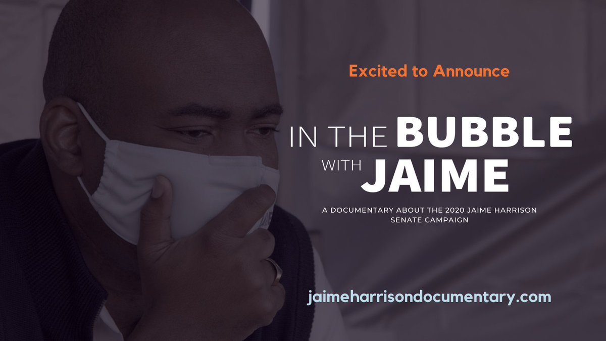 The_jaimedoc's tweet photo. We are so excited to announce our new film, IN THE BUBBLE WITH JAIME. 

Visit https://t.co/8LGajOZmTE for more info.

#documentary #filmmakers #SouthCarolina #politics https://t.co/pYivrYeKQl