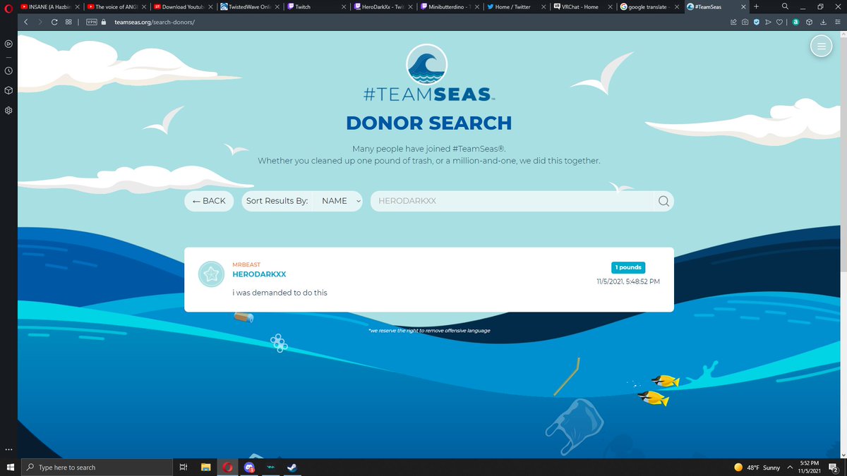 Optimal_Unknown's tweet photo. Just made @HeroDarkXx donate to #TeamSeas https://t.co/OtpxsfkOKD