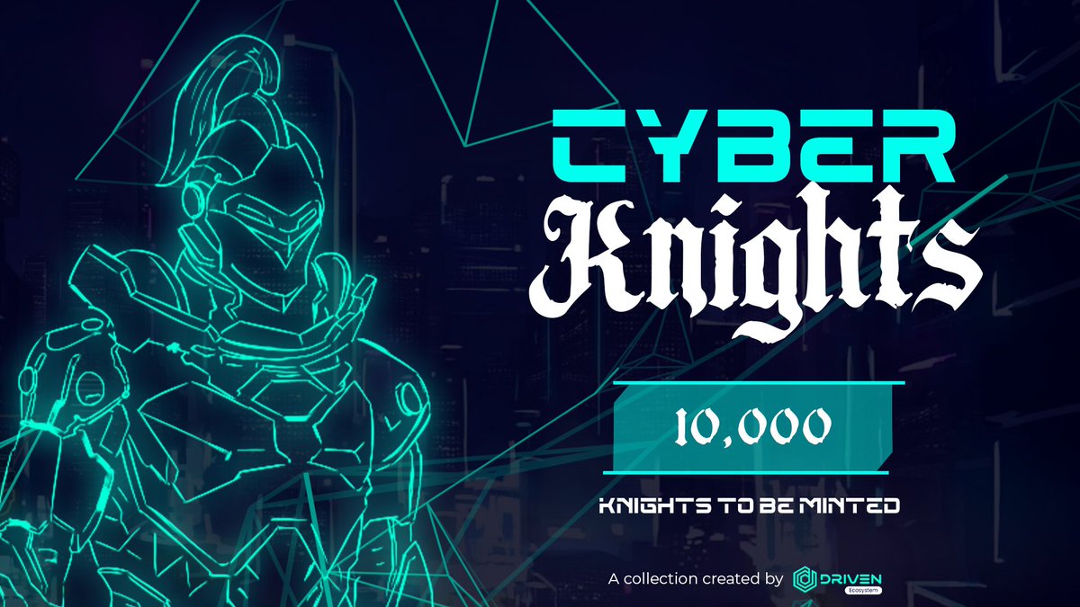 polthedev's tweet photo. Cyber Nights NFTs by DRIVENecosystem will be the next big thing!

More details coming soon!

#NFT #NFTs #NFTcollection #cyberknights #dvx #openseanfts @DRIVENprotocol @garyvee @cryptothafamous https://t.co/TQzndY36AX