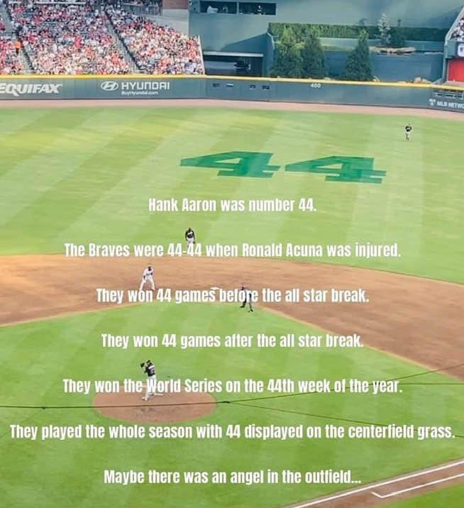 ngelaPowers's tweet photo. I love this but it implies that Hank had to take out Acuña’s knee to get us the WS win 💀 https://t.co/3N5BGGnWPu