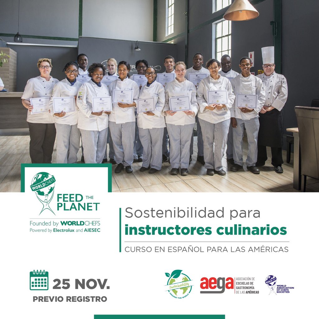 cdcocinasEC's tweet photo. La educación en nuestro continente necesita incorporar más programas de sostenibilidad y la importancia de ser consciente del futuro de la industria del turismo en el mundo.
Solo para instructores regístrate y participa en esta iniciativa global.
 https://t.co/Si5UWd7dGd https://t.co/pQiRfAQLtl