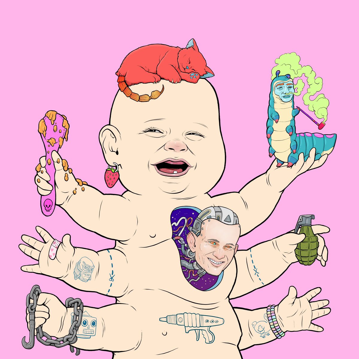 toddlerpillars's tweet image. Then (2002) and now (2021).

Our ferociously adorable @Toddlerpillars have taken many strange forms over the past 20 years and will be rebirthed on the Ethereum blockchain in Mid-November!

Join our Discord community and shout “Show me ze bebehs!” 👉 discord.gg/toddlerpillars