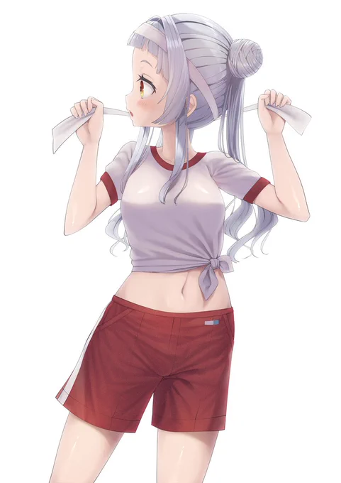 気合十分なシオンちゃん

#シオンの書物 
#ホロライブ大運動会2021 
#holoSportsfestival 