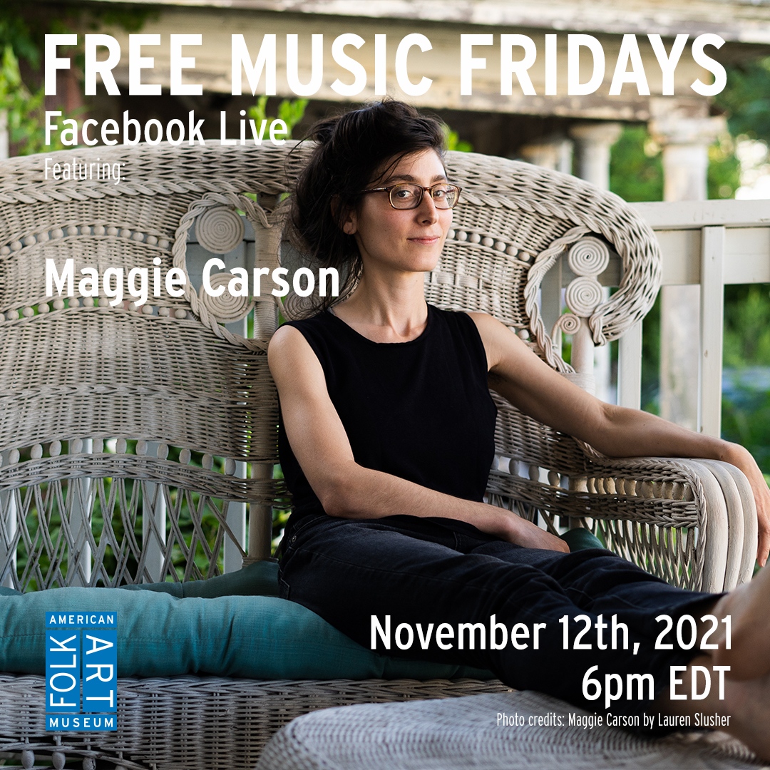 FolkArtMuseum's tweet photo. Free Music Fridays return November 12, 6-7:30 p.m. ET with performances by @danninicholls, #MaggieCarson, and @andreawittgens live on Facebook hosted by @LaraEwen
REGISTER: https://t.co/lTwDiJQD6T
#AFAM #FreeMusicFridays #AFAMPrograms https://t.co/kxpvimeBZE