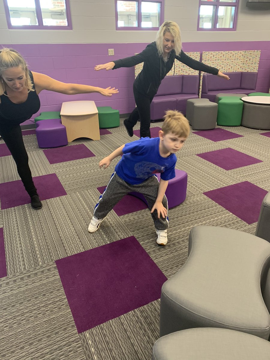Yoga Friday with @Erica_HHA included some new friends today who did amazing! Closing our week with some good vibes #RosaOnTheRise #MiddieRising