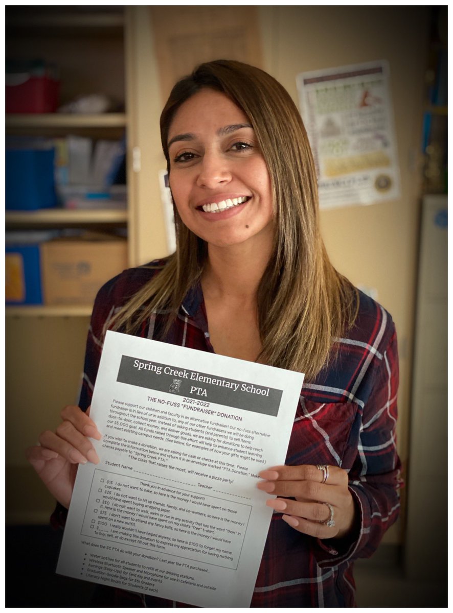 SCES_Scorpions's tweet photo. A Scorpion shoutout to Araceli, a teacher, a parent and our PTA Fundraiser chair. Did you get your Busy Parent Fundraiser Form?
@GISDEngagement #GISDfamily #thespringcreekway https://t.co/QAQCtMg1CZ