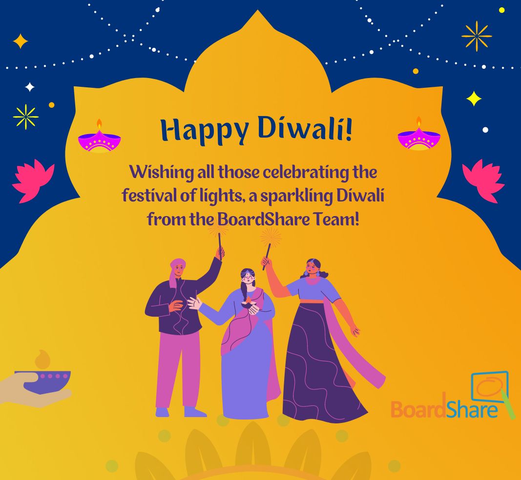 Happy Diwali  and a prosperous New Year from the BoardShare team to everyone celebrating! 🎇 #BoardShare #Diwali #HappyDiwali