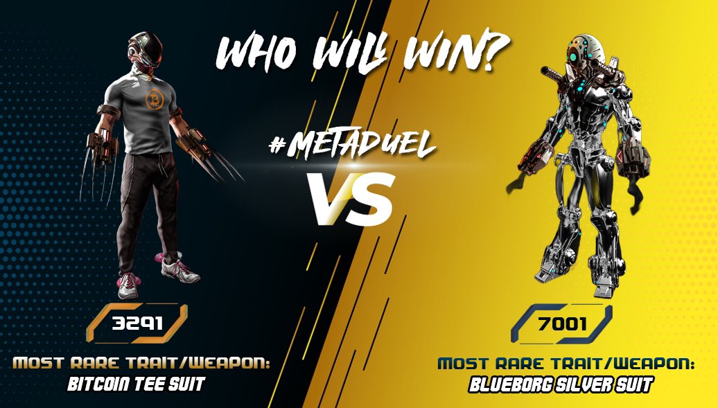 AunySillyMe's tweet photo. New #MetaDuel! 

#BitcoinTeeGang vs #BorgNation! 

The Borg already looks beat up IMO! Who’s voting? https://t.co/d8ApPU2MT2 #BattleRoyal LFGGG 🚀🚀🚀🥇 https://t.co/MC5qpvf4Zn