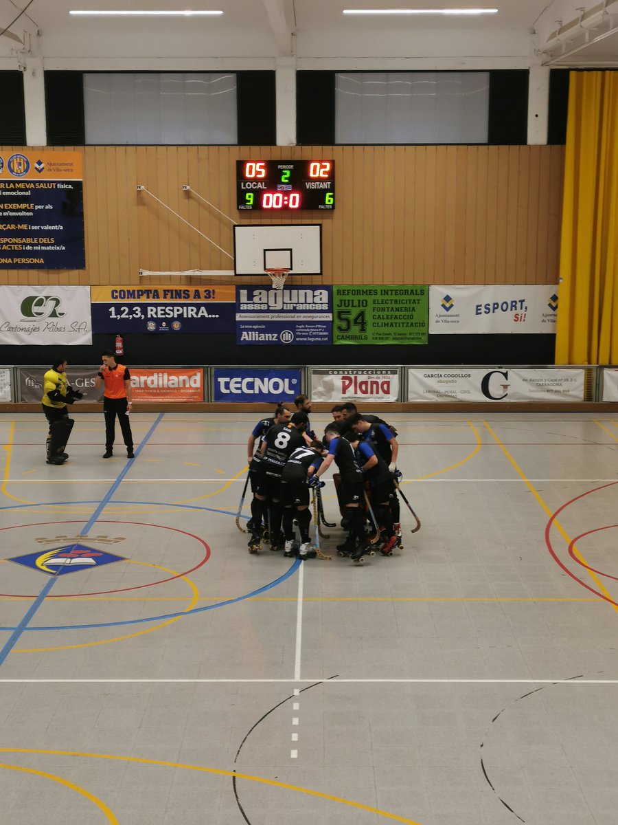 Final partit. Vila-seca 5 Nacional Catalana 2.
Avui no ha pogut ser, moltes arribades a camp contrari però se'ns ha resistit el gol.