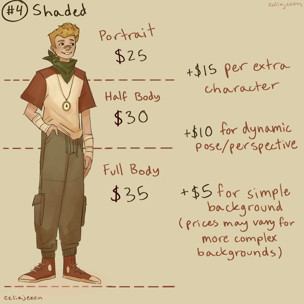 All the other types of commissions I will do!  If you are interested, dm me before slots fill up! 